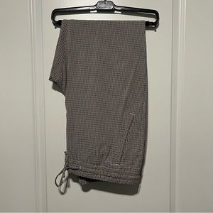 H&M Regular Fit Relaxed Dress Pants, Tan Plaid